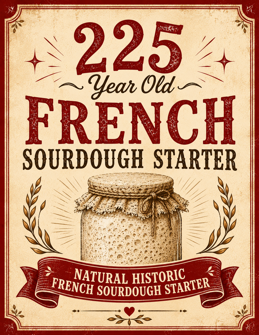 225-year-old French sourdough starter poster