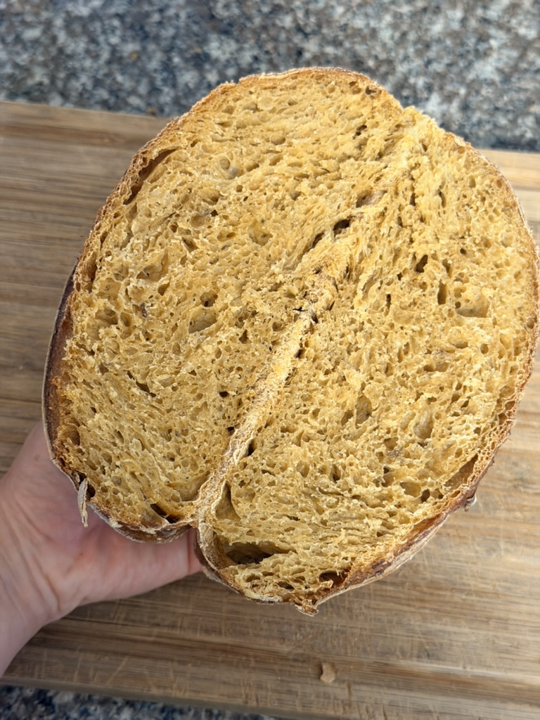 Pumpkin sourdough loaf — large